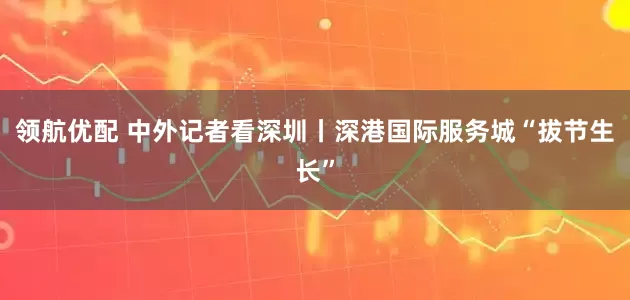 领航优配 中外记者看深圳丨深港国际服务城“拔节生长”