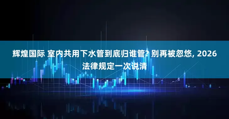 辉煌国际 室内共用下水管到底归谁管? 别再被忽悠, 2026法律规定一次说清